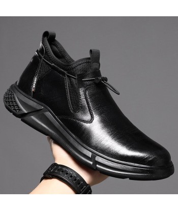 Chaussures de sécurité imperméables en cuir noir pour hommes - GOFF pas chere