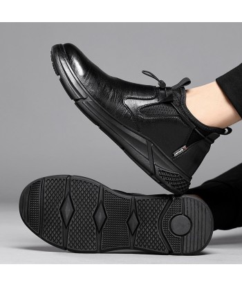 Chaussures de sécurité imperméables en cuir noir pour hommes - GOFF pas chere