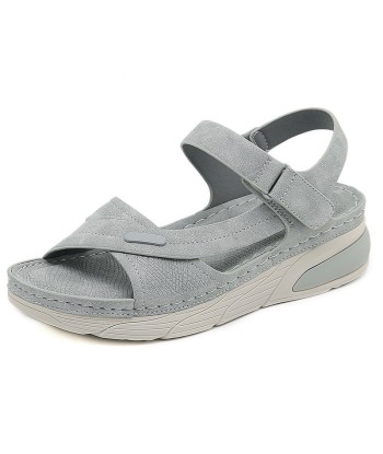 Sandales confortables en cuir pour femmes - Flapis solde