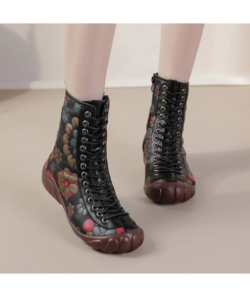 Bottes vintage Style Hippie Florale Paris Déstockage Promo