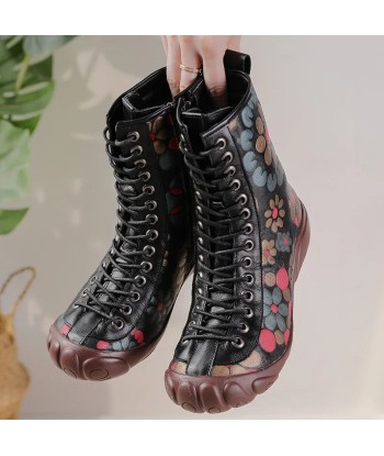 Bottes vintage Style Hippie Florale Paris Déstockage Promo