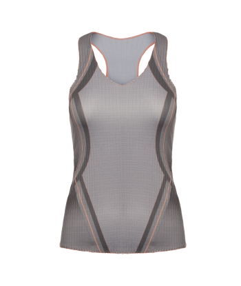 196050-025 | PLEATED V-NECK TANK | ASPHALT les muscles