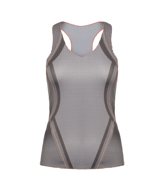 196050-025 | PLEATED V-NECK TANK | ASPHALT les muscles