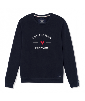 Sweat Gentleman Français bleu pas cher 