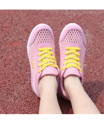 Chaussures Toning confortable à lacets en maille pour femmes pas chere