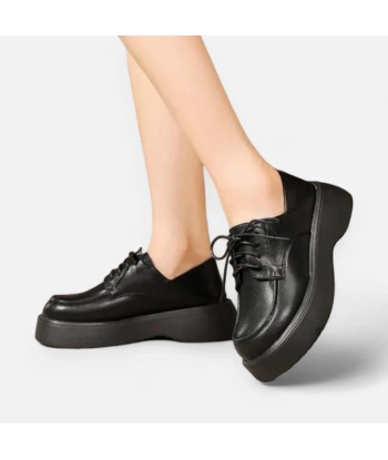 mocassin orthopédique femme compensés à lacets en cuir s'inspire de l'anatomie humaine