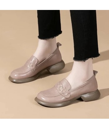 mocassin orthopédique femme en cuir à talons pas cher 