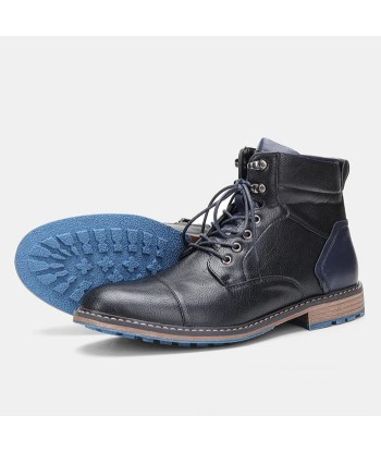 Fred - Mocassins Orthopédique Homme rétro en cuir à lacets pas cher