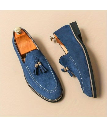 Chaussures Orthopédiques Hommes Elegant Tasseled Suede Loafer offre 