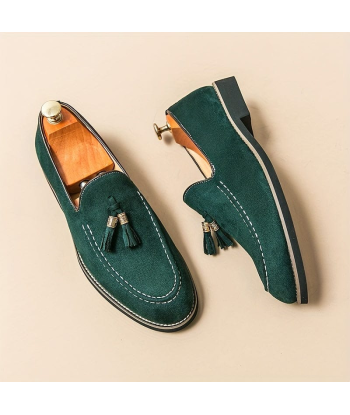 Chaussures Orthopédiques Hommes Elegant Tasseled Suede Loafer offre 