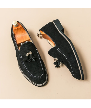 Chaussures Orthopédiques Hommes Elegant Tasseled Suede Loafer offre 